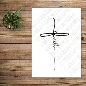 *2 for $20* Faith Cross vinyl decal sticker Handcrafted